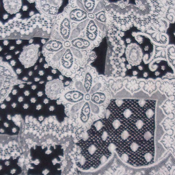 size large womens blouse black white  casual dress shirt  light - Picture 3 of 4